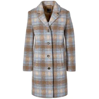 GOLDNER Langmantel »Kurzgröße Kurzgröße - Karo-Wollmantel«, braun