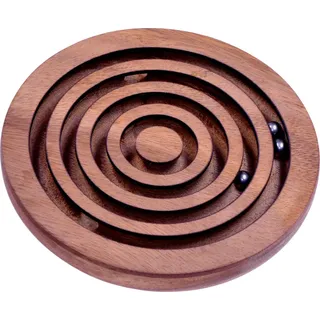 Kugel-Labyrinth – Geschicklichkeitsspiel aus Holz mit 3 Kugeln