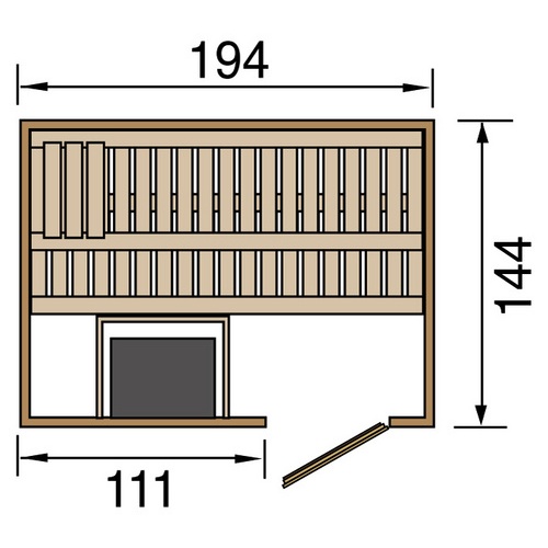 Bild von Elementsauna Halmstad 1 Sparset 7,5 kW BioS