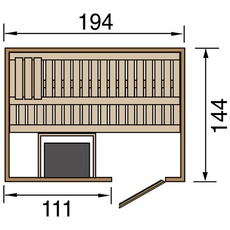 Bild von Elementsauna Halmstad 1 Sparset 7,5 kW BioS