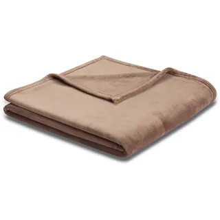 Biederlack Wohndecke »King Fleece« leicht, Kuscheldecke braun