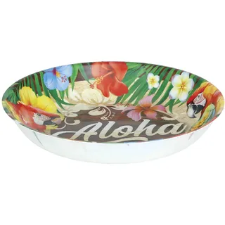 FIESTAS GUIRCA Wiederverwendbare Sommerschale (32 cm), Tischdekoration für Abschlussfeiern und Sommer, ideal für Hawaii-Feiern und Feiertage, mehrfarbig