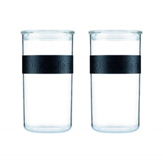Bild von PRESSO Glas-Aufbewahrungsbehälter-Set 2l schwarz, 2-tlg (K11830-01SA)