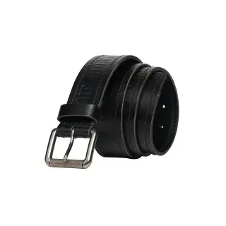 Superdry für Herren. Y9210007A Ledergürtel mit schwarzem Vintage-Logo (S), Lässig