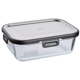 Spring Vorratsdose Lunchbox Fusion2+ rechteckig 20,6 x 15,5 cm, 1000 ml, Glas, Edelstahl