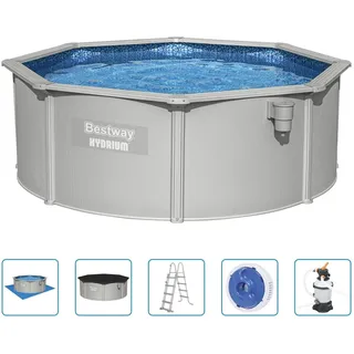 BESTWAY Hydrium Set 360 x 120 cm granitgrau inkl. Sandfilteranlage (5-tlg.)