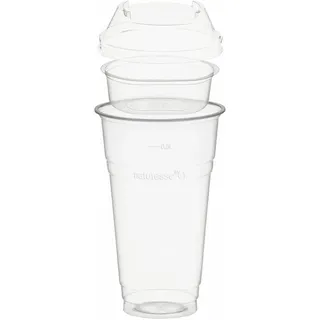 BIO Trinkbecher 500ml + Domdeckel stapelbar + Einsatzbecher O 96mm (PLA) 50 Stk.