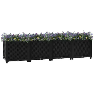 vidaXL Hochbeet 160 x 40 x 38 cm Blau/Blaugrau