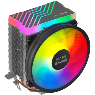 Mars Gaming MCPU33, Dual FRGB CPU Kühlkörper, 3 Heatpipes HCT, TDP 140W, Ultra-quiet PWM 11cm Lüfter