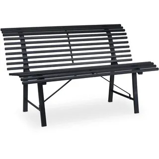 Relaxdays Gartenbank 130 x 79 x 75 cm Anthrazit