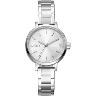 DKNY Quarz Damenuhr Soho Glitz mit Edelstahlarmband
