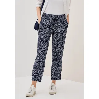 Cecil Stoffhose »CHELSEA« Sommerhose mit floralem Allover-Print, blau