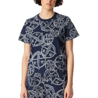 Schiesser Damen Schlafshirt Kurzarm Rundhals Nightwear Loungewear Organic Cotton 150 Years