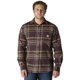 CARHARTT Langarmhemd kariert Dunkellila XL