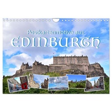Postkartenmotive aus Edinburgh (Wandkalender 2024 DIN A4 quer), CALVENDO Monatskalender