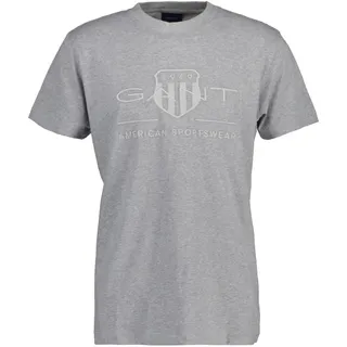 GANT D1 Tonal Archive Shield Kurzarm-T-Shirt Grey Melange M