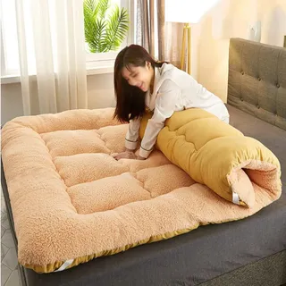 Japanische Bodenmatratze verdickte Futon-Matratze Faltbare Tatami Matte für Zuhause Studentenwohnheim Gästebett Matratzenauflagen,03,180x200cm/71x79inch