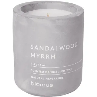 BLOMUS Duftkerze SANDALWOOD MYRRH 290 g 8 cm grau