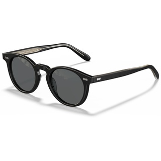 CARFIA Herren Sonnenbrille Polarisierte, Runde Vintage Acetat Design, UV400 Schutz Cat.3, Sunglasses für Fahren und Angeln CA5506