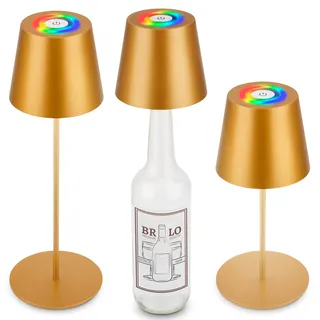 Briloner 3 in 1 RGBW LED Tischlampe Goldfarbig