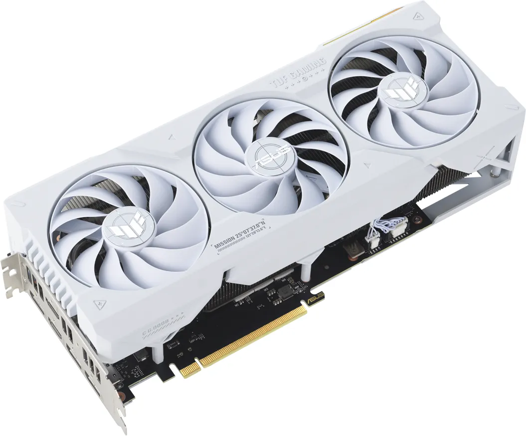 Bild von TUF Gaming GeForce RTX 4070 Ti SUPER OC BTF White, TUF-RTX4070TIS-O16G-BTF-WHITE, 16GB GDDR6X, 2x HDMI, 3x DP (90YV0KI0-M0NA00)