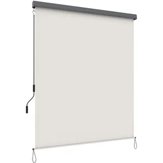 SONGMICS 1,6 x 2,5 m Senkrechtmarkise für Balkon, Terrasse, Vertikalmarkise für außen, Markise für Windschutz, Sonnenschutz und Sichtschutz, wasserfest, beige Die Serie Classic GSA165BE