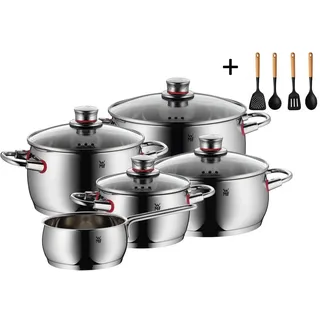 WMF Topfset Quality One - RVS - 5-teilig - Inklusive GRATIS Cookinglife Kochgeschirr Set - Kochtopf ø 16, 20, 20 und 24 cm sowie Stielkasserolle ø 16 cm - Silber