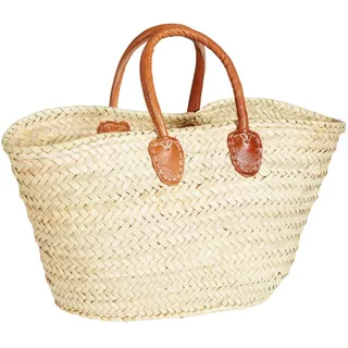 Marrakesch Orient & Mediterran Interior Ibiza Korbtasche Cestino gross Beige/Braun