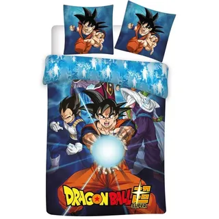 Difuzed Aymax S.P.R.L. Dragonball Super Bettwäsche, wendbar, Bettbezug 140 x 200 cm + Kissenbezug 63 x 63 cm