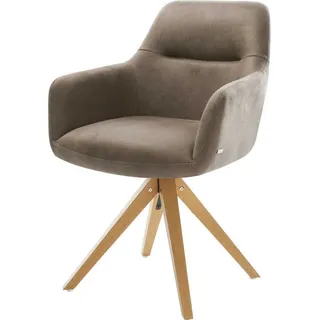 DeLife Esszimmerstuhl Pejo-Flex Mikrofaser taupe