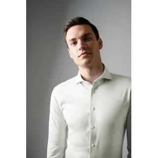 DESOTO Langarmhemd »Jerseyhemd Essential Hai langarm«, Flexibler Stretch, weiß