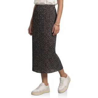 Street One Damen Midirock aus Mesh in Plisséestruktur