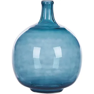 Beliani Dekovase Glas blau Chappathi , Blau , Mode , 31 cm , Dekoration, Vasen, Glasvasen