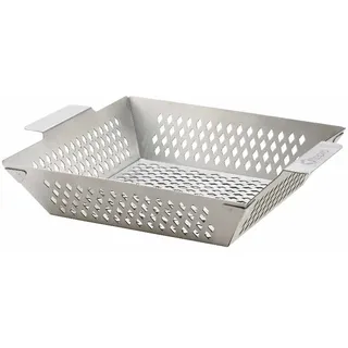tepro Grillzubehör Grillkorb M aus Edelstahl, Boden ist gelocht