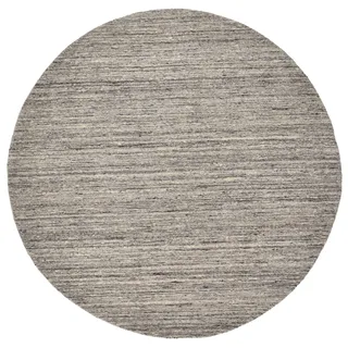 THEKO "Pure Uni rund 14 mm Höhe Handwebteppich, meliert, reine Wolle, handgewebt,