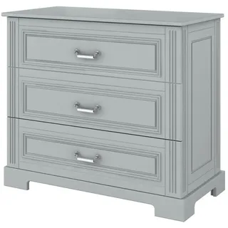 Raumhirsch Furniture Kinderkommode Ines , Grau , Holzwerkstoff , Rechteckig , 102x90x51 cm , Babymöbel & Kindermöbel, Babyzimmer, Babyregale & Kinderregale