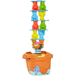 TOMY Kinderspiel Stapel Pirat, das hochwertige Aktionsspiel für die Familie. Das beliebte Geschicklichkeitsspiel für Jung und Alt fördert die Motorik und bringt Spielspaß ohne Ende. Ab 5 Jahren