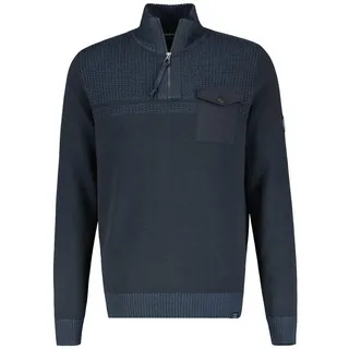 Lerros Stehkragenpullover, mit praktischer Brusttasche, blau