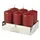 Stumpenkerze 12 cm bordeaux 6 St.
