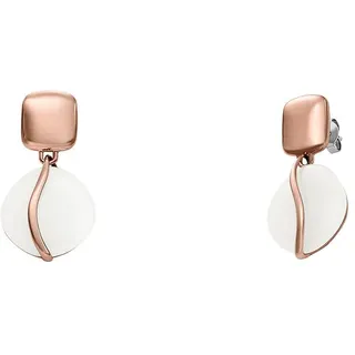 Skagen Damen-Hängeohrringe Sofie Sea Glass Organic Shape weiß, SKJ1816791