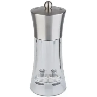 APS 2 in 1 Salz- und Pfeffermühle 19 cm Silber unbefüllt