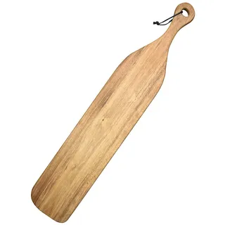 BY ON Sous Vide Grand Servierbrett aus Akazienholz, 70x13x2cm, Braun, Schneidebrett Holz, Holzbrett Küche groß, antiseptisches Akazien-Holzbrett, Mit Lochung zum Aufhängen