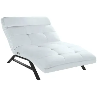 Pure Home Lifestyle Relaxliege , Weiß , Leder , Echtleder , Rindleder , 120x54-113x158-198 cm , Goldenes M, Dgm , Lederauswahl, Stoffauswahl, motorische Relaxfunktion , Wohnzimmer, Sofas & Couches, Relaxliegen