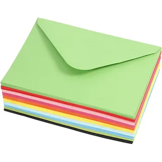 Creativ Company Farbige Briefumschläge, C6, 11,5 x 16 cm, 80 g, 100 Stück