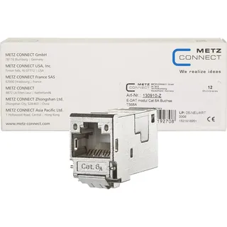 Metz CONNECT E-DAT modul Cat.6A 8(8) Buchse, (12 Stück)
