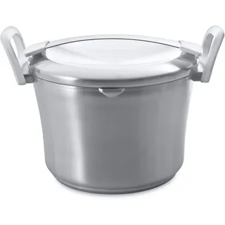 BergHOFF 2303931 Auriga Acciaio Pentola Grande con Coperchio, 5.4 L, Silber, Edelstahl 18/10, Unbeschichtet, Großer Kochtopf, Pfanne, Topf, Mit Deckel