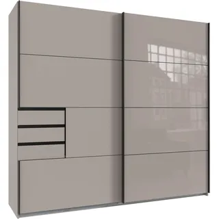WIMEX Schwebetürenschrank Saigon 225 x 208 x 64 cm Grau/Schwarz