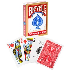 US Playing Card Co. 1033762 , Bicycle Standard Kartenspielen, Farblich sortiert (Rot/blau)