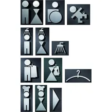 Phos, Hausnummer + Türschild, Hinweisschilder - Dusche Herren