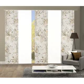 HOME WOHNIDEEN »HOLNY 5er SET« Paneelwagen 5 Stk. tlg. Schiebevorhang Digidruck 5er Set HOLNY,